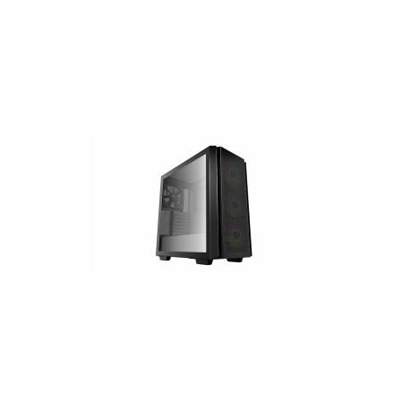 Gabinete DeepCool CG560 con Ventana RGB, Midi-Tower, Mini-ITX/Micro-ATX/ATX/E-ATX, USB 3.0, sin Fuente, Negro ― ¡Compra y parti