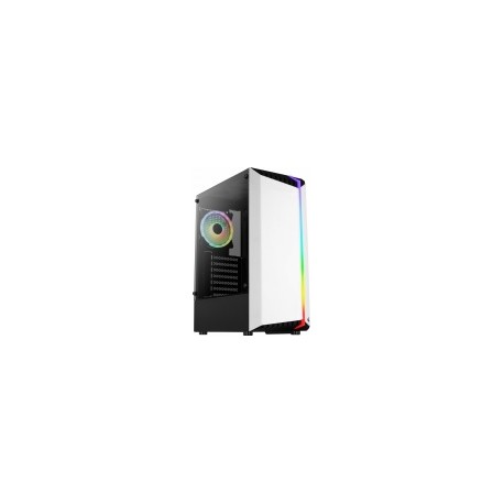 Gabinete Aerocool Bionic con Ventana RGB, Midi Tower, ATX/micro ATX/Mini-ITX, USB 2.0/3.0, sin Fuente, Blanco