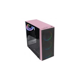 Gabinete Balam Rush LHYTOS GSX1000 con Ventana, Midi-Tower, ATX/Micro ATX/Mini-ITX, USB 2.0/3.0, sin Fuente, Negro/Rosa