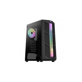 Gabinete Aerocool Prime ARGB con Ventana ARGB, Mid Tower, ATX/micro ATX/Mini-ITX, USB 3.2, sin Fuente, Negro