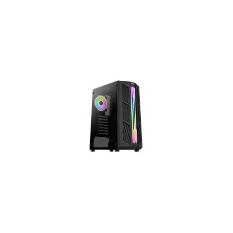 Gabinete Aerocool Prime ARGB con Ventana ARGB, Mid Tower, ATX/micro ATX/Mini-ITX, USB 3.2, sin Fuente, Negro