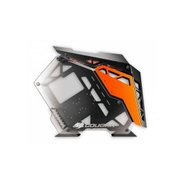 Gabinete Cougar Conquer con Ventana LED Naranja, Midi-Tower, ATX/Micro-ATX/Mini-ITX, USB 3.0, sin Fuente, Negro/Naranja