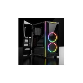 Gabinete Gamdias Talos M1A con Ventana RGB, Midi-Tower, ATX/Micro-ATX/Mini ATX, USB 3.0, sin Fuente, Negro