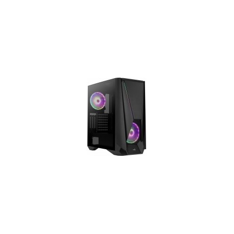 Gabinete Aerocool VISOR-G-BK-V1 con Ventana, Midi-Tower, ATX/micro ATX/Mini-ITX, USB 3.0, sin Fuente, Negro