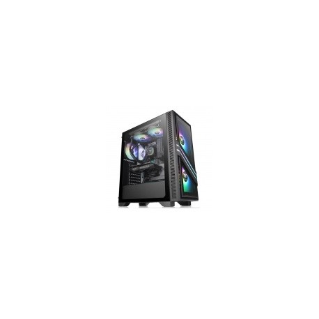 Gabinete Thermaltake Versa T35 TG RGB con Ventana, Midi-Tower, ATX/Micro ATX/Mini-ITX, USB 3.0, sin Fuente, Negro