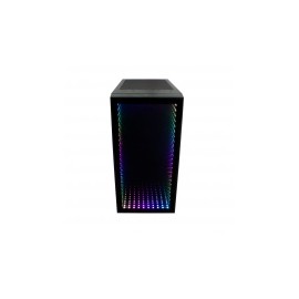 Gabinete Game Factor CSG560 con Ventana, Micro ATX, Micro ATX/Mini-ITX, USB 2.0/3.0, sin Fuente, Negro