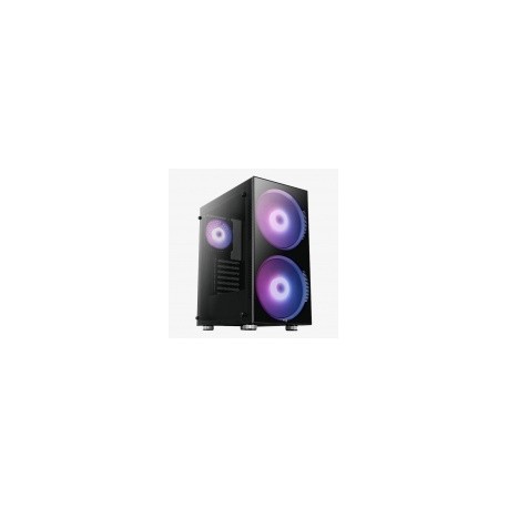 Gabinete Aerocool Python con Ventana ARGB, Midi-Tower, ATX/Micro-ATX /Mini-ITX, USB 3.0, sin Fuente, Negro
