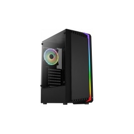 Gabinete Aerocool Bionic con Ventana RGB, Midi Tower, ATX/micro ATX/Mini-ITX, USB 2.0/3.0, sin Fuente, Negro