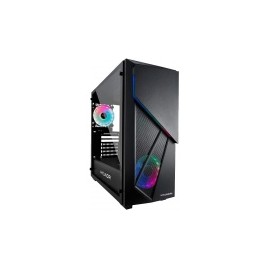Gabinete Hyundai Inferno con Ventana, Midi-Tower, ATX, incluye Fuente de 650W, Negro