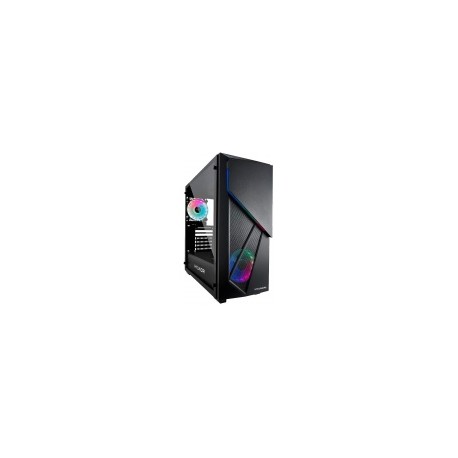 Gabinete Hyundai Inferno con Ventana, Midi-Tower, ATX, incluye Fuente de 650W, Negro