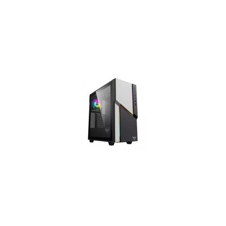 Gabinete Batauro NHYO con Ventana, Midi-Tower, ITX/ Micro-ATX/ ATX, USB 3.0, sin Fuente, Negro/Blanco