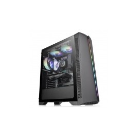 Gabinete Thermaltake H350 TG RGB con Ventana, Midi Tower, ATX/micro ATX/Mini-ITX, USB 2.0/3.2, sin Fuente, Negro