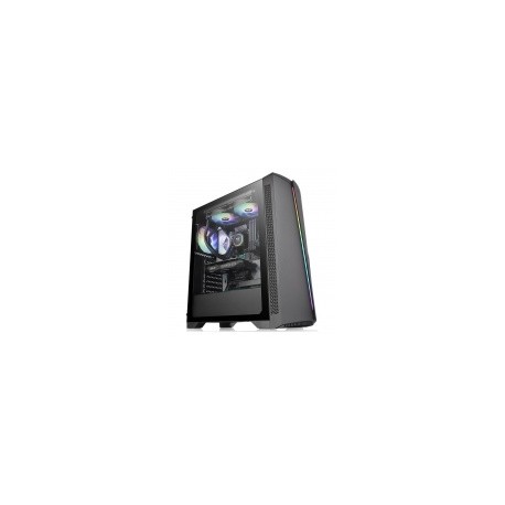 Gabinete Thermaltake H350 TG RGB con Ventana, Midi Tower, ATX/micro ATX/Mini-ITX, USB 2.0/3.2, sin Fuente, Negro