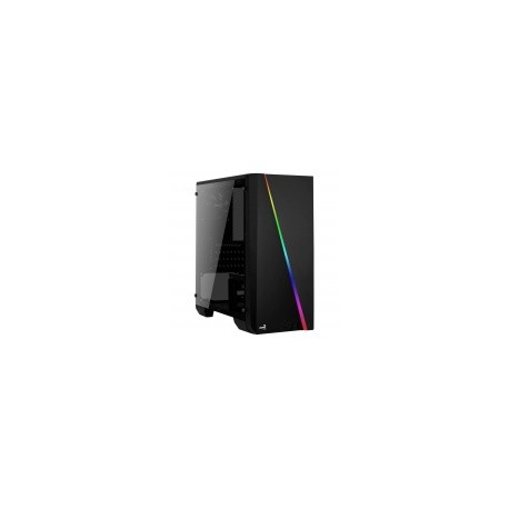 Gabinete Aerocool Cyclon Mini con Ventana RGB, Mini Tower, Micro ATX/Mini-ITX, USB 2.0/3.0, sin Fuente, Negro
