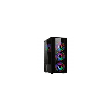 Gabinete Balam Rush KRONOS con Ventana, Midi-Tower, ATX/Micro ATX/Mini-ITX, USB 2.0/3.0, sin Fuente, Negro