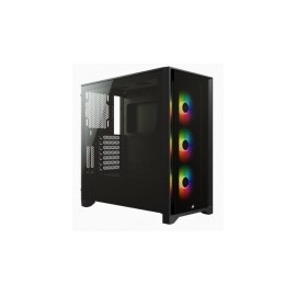 Gabinete Corsair  iCUE 4000X RGB con Ventana, Midi-Tower, ATX, USB 3.0, sin Fuente, Negro