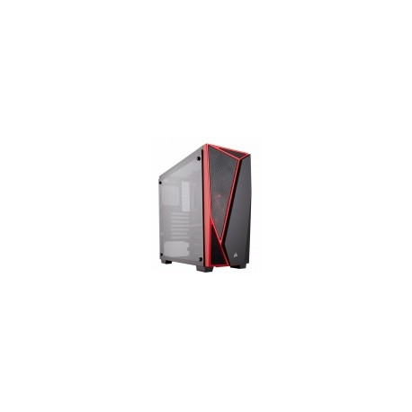 Gabinete Corsair Carbide SPEC-04 con Ventana, Midi-Tower, ATX/Micro-ATX/Mini-ITX, USB 3.0, sin Fuente, Negro/Rojo