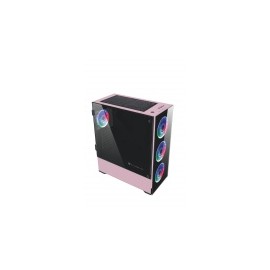 Gabinete Balam Rush THINOS con Ventana, Torre, ATX/EATX/Micro ATX/Mini-ITX, USB 2.0/3.0, sin Fuente, Negro/Rosa