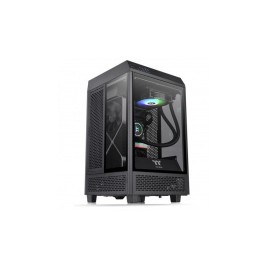 Gabinete Thermaltake The Tower 100 con Ventana RGB, Mini-Tower, Mini-ITX, USB 3.0, sin Fuente, Negro