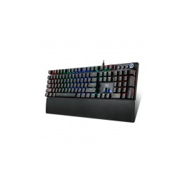 Teclado Gamer Adesso AKB-650EB RGB, Teclado Mecánico, Switch Blue, Alámbrico, Negro (Inglés)