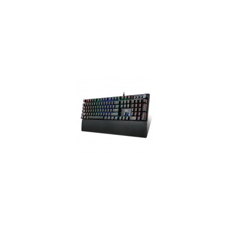 Teclado Gamer Adesso AKB-650EB RGB, Teclado Mecánico, Switch Blue, Alámbrico, Negro (Inglés)