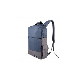 TechZone Mochila de Nylon/Poliéster TZ21LBP07 para Laptop 15.6", Azul Oscuro/Gris