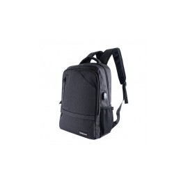 TechZone Mochila de Nylon/Poliéster TZ21LBP09 para Laptop 15.6", Negro