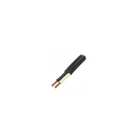 Indiana Bobina de Cable Eléctrico, 18 AWG, 2 Hilos, 100 Metros, Negro