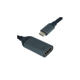 Ovaltech Adaptador USB-C Macho - HDMI 4K Hembra, Negro