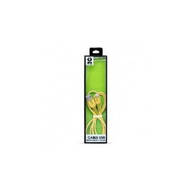 BRobotix Cable de Carga Lightning Macho - USB A Macho, 1 Metro, Amarillo, para iPhone/iPad