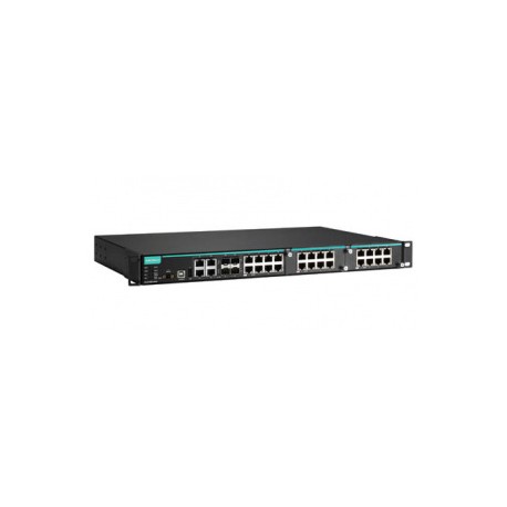 Switch Moxa Fast Ethernet IKS-6728A-4GTXSFP-HV-T, 8 Puertos 10/100Mbps + 4 Puertos SFP, 12 Mbit/s, 16.000 Entradas - Gestionado