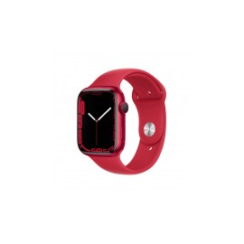 Apple Watch Series 7 GPS, Caja de Aluminio Color Rojo de 45mm, Correa Deportiva Rojo