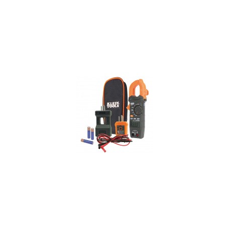 Klein Tools Multímetro Digital de Gancho CL120KIT, 600V, Negro/Naranja - incluye kit de Prueba Eléctrica