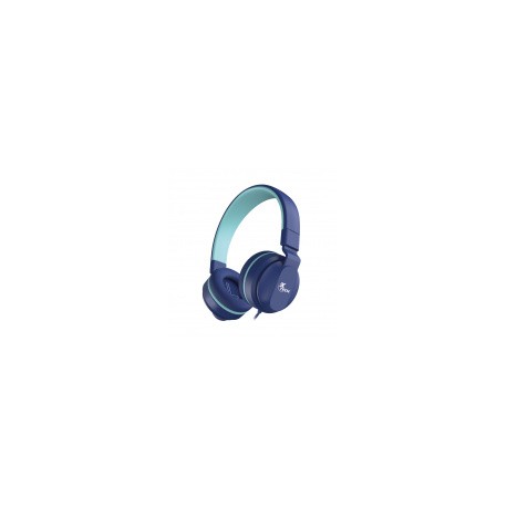 Xtech Audífonos para Niños con Micrófono AVID, Alámbrico, 1.10 Metros, 3.5mm, Azul