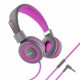 Steren Audífonos con Micrófono AUD-222, Alámbrico, 3.5mm, Gris/Rosa