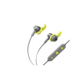 Steren Audífonos Intrauriculares Deportivos con Micrófono AUD-7005, Bluetooth, Inalámbrico, Gris/Verde