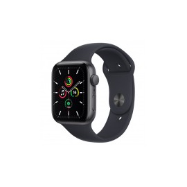 Apple Watch SE GPS, Caja de Aluminio Color Gris Espacial de 44mm, Correa Deportiva Color Azul Medianoche