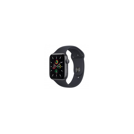 Apple Watch SE GPS, Caja de Aluminio Color Gris Espacial de 44mm, Correa Deportiva Color Azul Medianoche