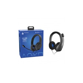 PDP Audífonos Gamer LVL40 para PS4, Alámbrico, 3.5mm, Azul/Gris