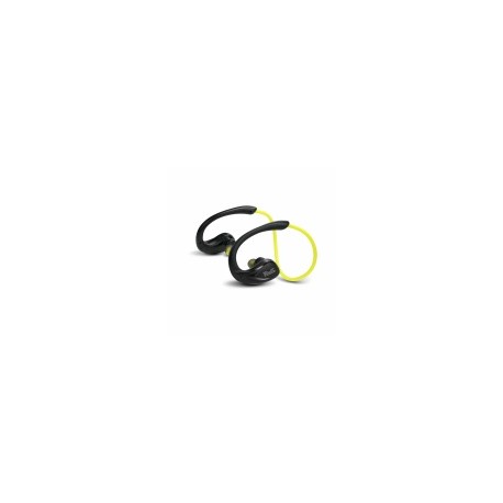 Klip Xtreme Audífonos Deportivos con Micrófono Athletik X, Bluetooth, Inalámbrico, Negro/Amarillo
