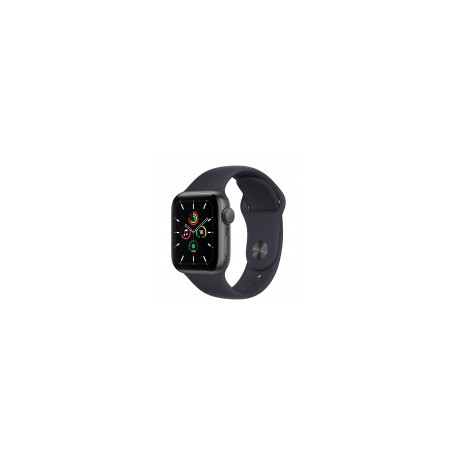 Apple Watch SE GPS, Caja de Aluminio Color Gris Espacial de 40mm, Correa Deportiva Color Azul Medianoche