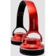 Necnon Audífonos con Micrófono NBH-06, Bluetooth, Inalámbrico, Rojo