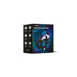 Redlemon Audífonos Gamer G2500, Alámbrico, 2.1 Metros + 1.5 Metros de Extensión, 3.5mm, Negro/Azul