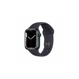 Apple Watch Series 7 GPS, Caja de Aluminio Color Azul Medianoche de 41mm, Correa Deportiva Azul Medianoche