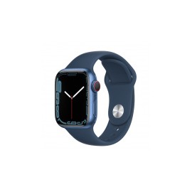 Apple Watch Series 7 GPS + Cellular, Caja de Aluminio Color Azul de 41mm, Correa Deportiva Azul