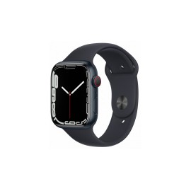 Apple Watch Series 7 GPS + Cellular, Caja de Aluminio Color Azul Medianoche de 45mm, Correa Deportiva Azul Medianoche