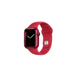 Apple Watch Series 7 GPS, Caja de Aluminio Color Rojo de 41mm, Correa Deportiva Rojo