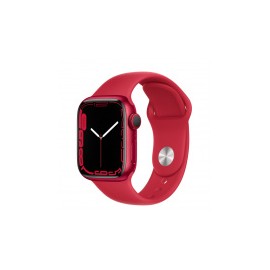 Apple Watch Series 7 GPS + Cellular, Caja de Aluminio Color Rojo de 41mm, Correa Deportiva Rojo