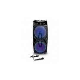 Misik Bafle MB158, Bluetooth, Alámbrico/Inalámbrico, 4500W PMPO, USB, Negro — incluye Micrófono Alámbrico