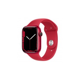 Apple Watch Series 7 GPS + Cellular, Caja de Aluminio Color Rojo de 45mm, Correa Deportiva Rojo